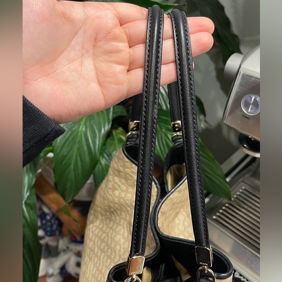 Coach Madison Phoebe Needlepoint OP Art Shoulder Bag Leather Purse Monogram - Picture 6 of 12